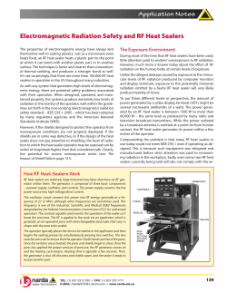 Electromagnetic Radiation Safety and RF Heat Sealers