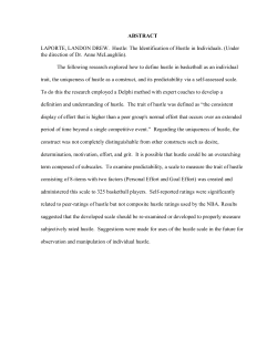 ABSTRACT LAPORTE, LANDON DREW. Hustle