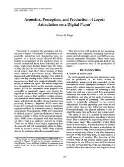 Acoustics, Perception, and Production of Legato