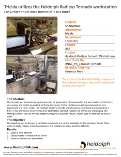 Tricida utilizes the Heidolph Radleys Tornado workstation