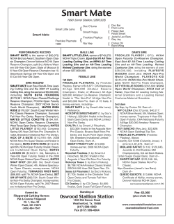 2009 Smart Mate - Oswood Stallion Station