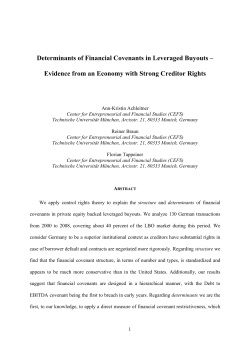 Determinants of Financial Covenants in Leveraged Buyouts