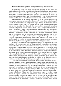 Ornamentation and symbols: Beauty and meaning in everyday life In