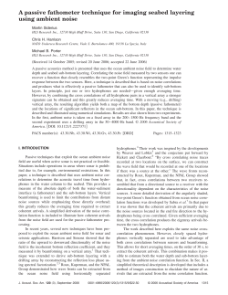 A passive fathometer technique for imaging seabed layering using