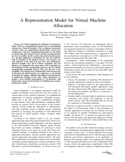 A Representation Model for Virtual Machine Allocation