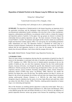 Deposition of Inhaled Particle in the Human Lung for Different Age