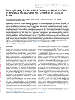 Self-replicating Replicon-RNA Delivery to Dendritic Cells by