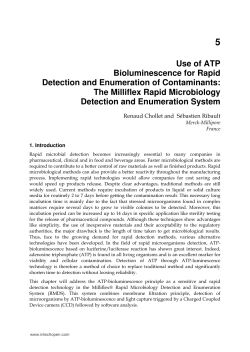 Use of ATP Bioluminescence for Rapid Detection and