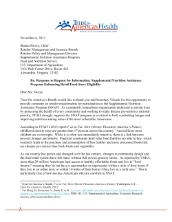 Read the Comments - Trust for America`s Health