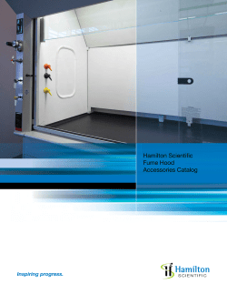 Hamilton Scientific Fume Hood Accessories Catalog