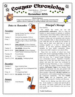 Principal`s Message - Lakewood School District