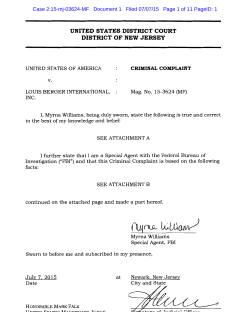 Louis Berger International Complaint