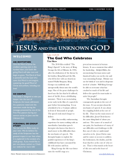 JUG Week 8 - First Pres Berkeley