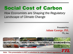 Social Cost of Carbon - Montgomery ASCE Branch