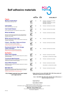 Self adhesive materials