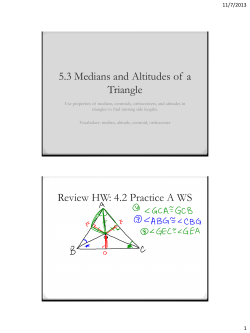 Properties of Triangles - Garnet Valley School District