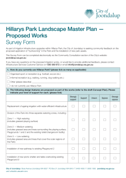 Hillarys Park Landscape Master Plan