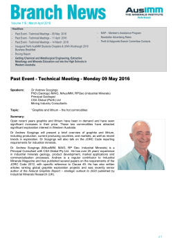 April 2016 - The AusIMM