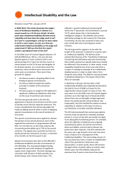 Intellectual Disability and the Law - Byron Bay Psychologist Brendan