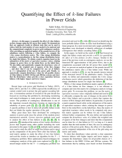 Quantifying the Effect of k-line Failures in Power Grids