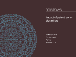 Impact of patent law on biosimilars