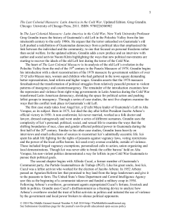 1 The Last Colonial Massacre: Latin America in the Cold War