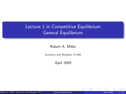 General Equilibrium Lecture