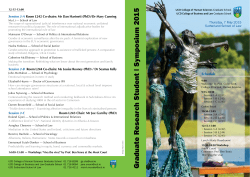 Graduate Research Student | Symposium 2015