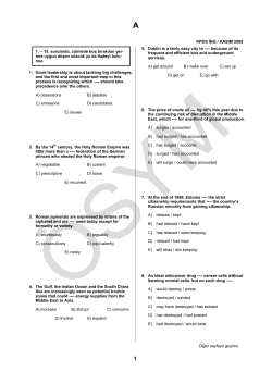 KPDS İNG / KASIM 2008 Diğer sayfaya ge&ccedil;iniz. 1. &ndash; 15. sorularda