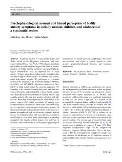 Psychophysiological arousal and biased perception of bodily