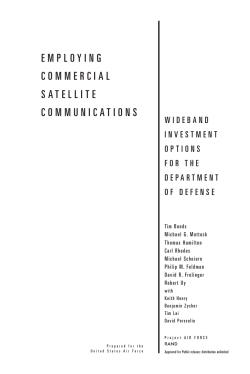 Employing Commercial Satellite Communications
