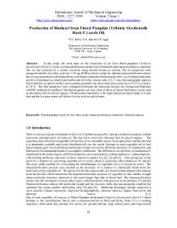 Production of Biodiesel from Fluted Pumpkin