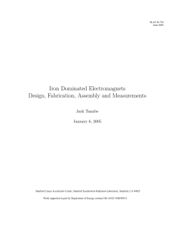 Iron Dominated Electromagnets Design, Fabrication