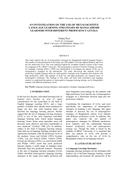 AN INVESTIGATION ON THE USE OF METACOGNITIVE
