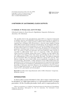 A NETWORK OF (AUTONOMIC) CLOCK OUTPUTS