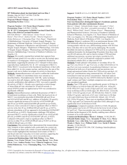 Meibomian gland, lacrimal gland and tear film, I