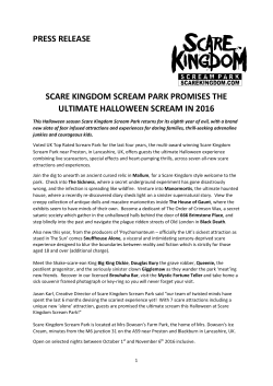 press release scare kingdom scream park promises the ultimate