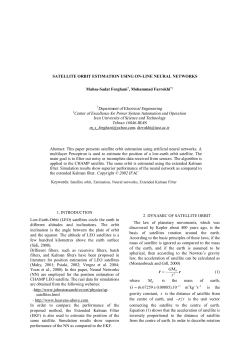 SATELLITE ORBIT ESTIMATION USING ON