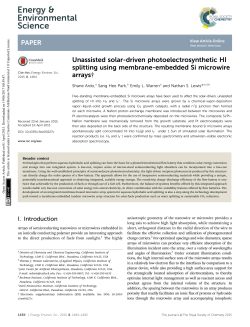 Unassisted solar-driven photoelectrosynthetic HI