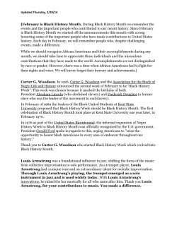 to learn about famous African Americans who made contributions to