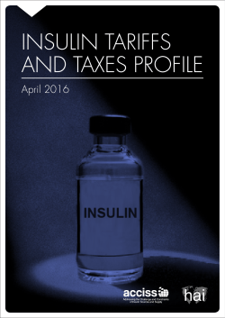 insulin tariffs and taxes profile