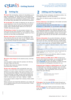 Citavi 5 - Getting Started