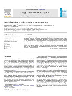 Biotransformations of carbon dioxide in photobioreactors