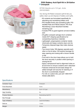 PIG&reg; Battery Acid Spill Kit in 20-Gallon Overpack