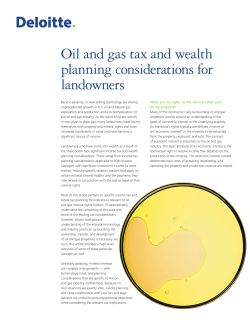Oil and gas tax and wealth planning considerations for landowners