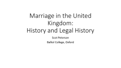Marriage in the United Kingdom: History and Legal History