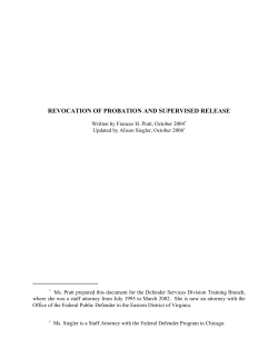 Revocation of Probation and Supervised Release
