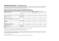PERIODIC MAINTENANCE - T32 X-TRAIL for NZ