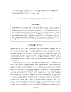 Stacking seismic data using local correlationa