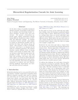 Hierarchical Regularization Cascade for Joint Learning